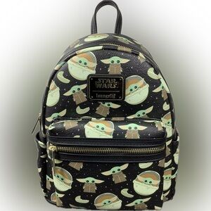 Disney Loungefly Star Wars Mandalorian Grogu Baby Yoda Mini Backpack NWT